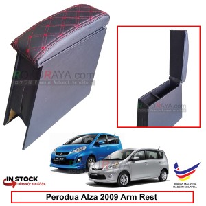 Perodua Alza 2009 4' Plywood PVC Armrest Center Console Box (Sponge+Diamond) 